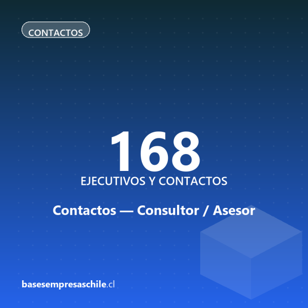 Contactos Consultor / Asesor — 168 ejecutivos