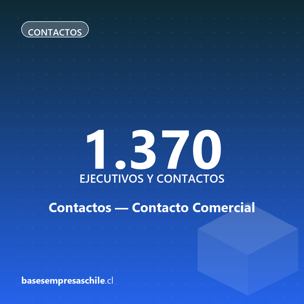 Contactos Contacto Comercial — 1.370 ejecutivos