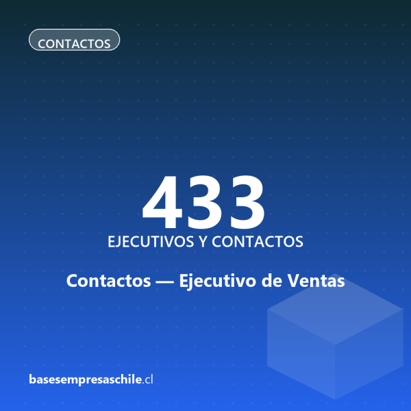 Contactos Ejecutivo de Ventas — 433 ejecutivos