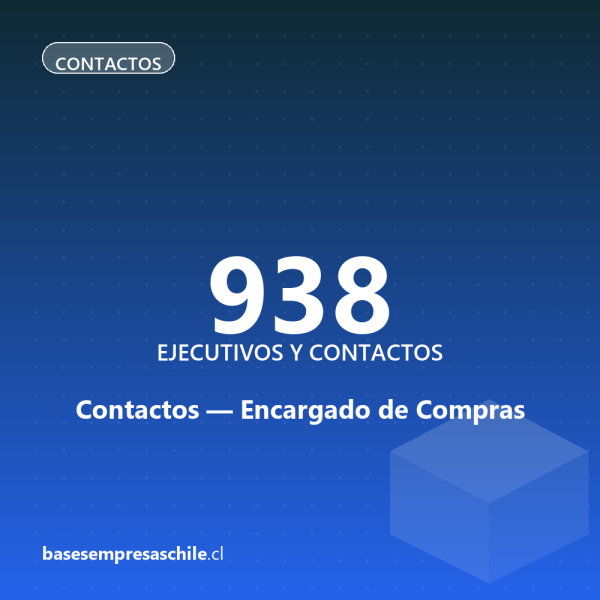 Contactos Encargado de Compras — 938 ejecutivos