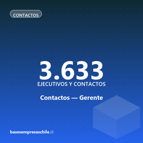 Contactos Gerente — 3.633 ejecutivos