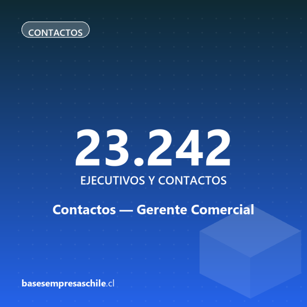 Contactos Gerente Comercial — 23.242 ejecutivos