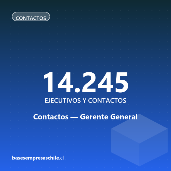 Contactos Gerente General — 14.245 ejecutivos