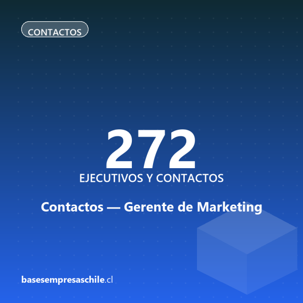 Contactos Gerente de Marketing — 272 ejecutivos