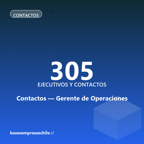 Contactos Gerente de Operaciones — 305 ejecutivos
