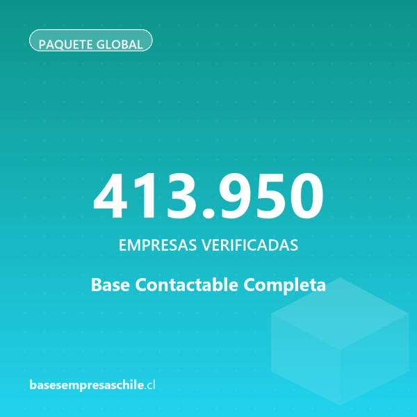 Base Contactable Completa — 413.950 empresas de Chile