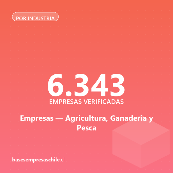 Empresas de Agricultura, Ganaderia y Pesca — 6.343 contactos verificados
