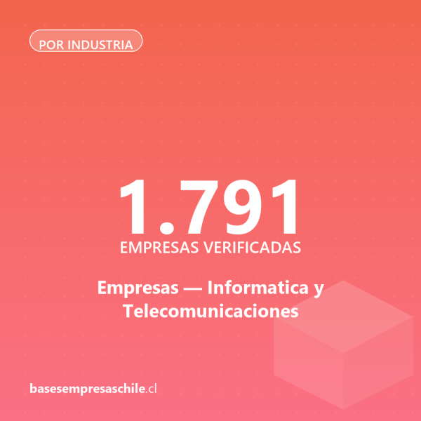Empresas de Informatica y Telecomunicaciones — 1.791 contactos verificados
