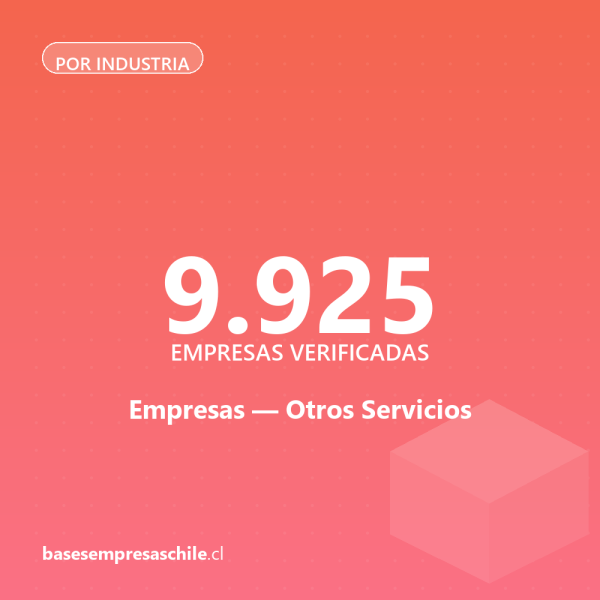 Empresas de Otros Servicios — 9.925 contactos verificados