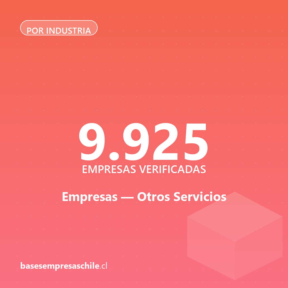 Empresas de Otros Servicios — 9.925 contactos verificados