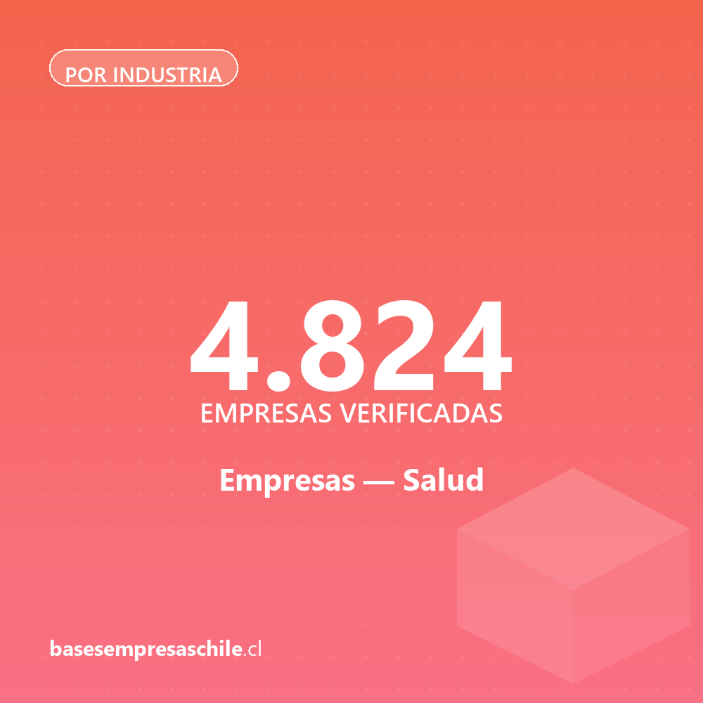 Empresas de Salud — 4.824 contactos verificados