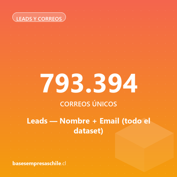 Leads Nombre + Email — 793.394 correos con nombre