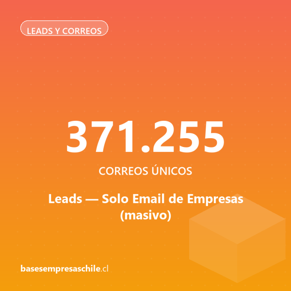 Solo Email de Empresas — 371.255 correos para campañas