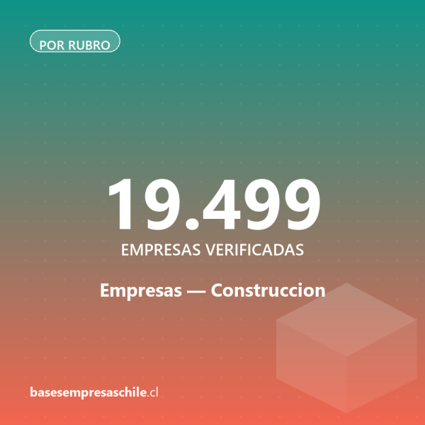 Empresas de Construccion — 19.499 contactos verificados