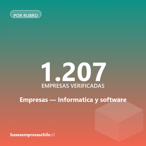 Empresas de Informatica y software — 1.207 contactos verificados