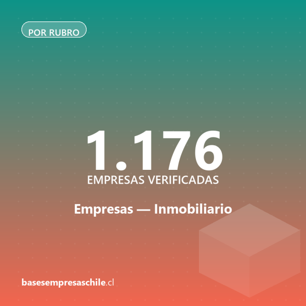 Empresas de Inmobiliario — 1.176 contactos verificados