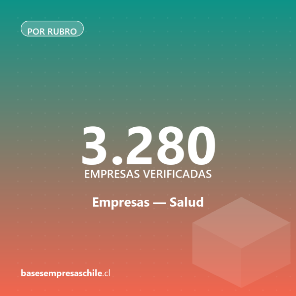 Empresas de Salud — 3.280 contactos verificados