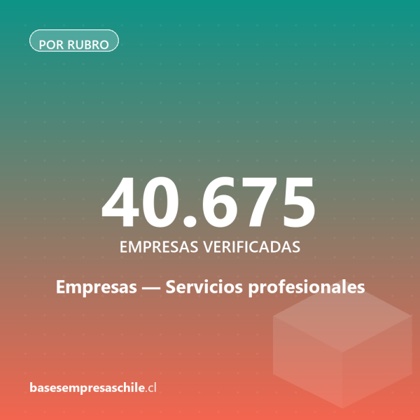 Empresas de Servicios profesionales — 40.675 contactos verificados
