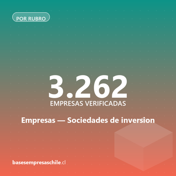Empresas de Sociedades de inversion — 3.262 contactos verificados