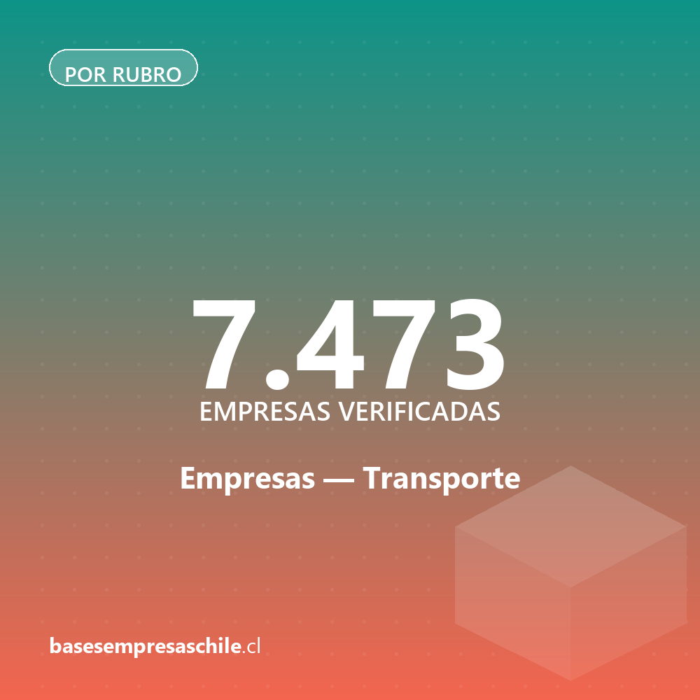 Empresas de Transporte — 7.473 contactos verificados